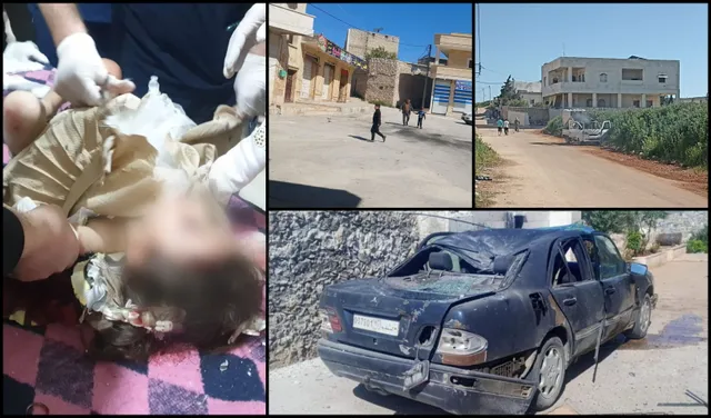 شاهد: جرحى أطفال.. النظام يستهدف دارة عزة غربي حلب بمسيّرات انتحارية 